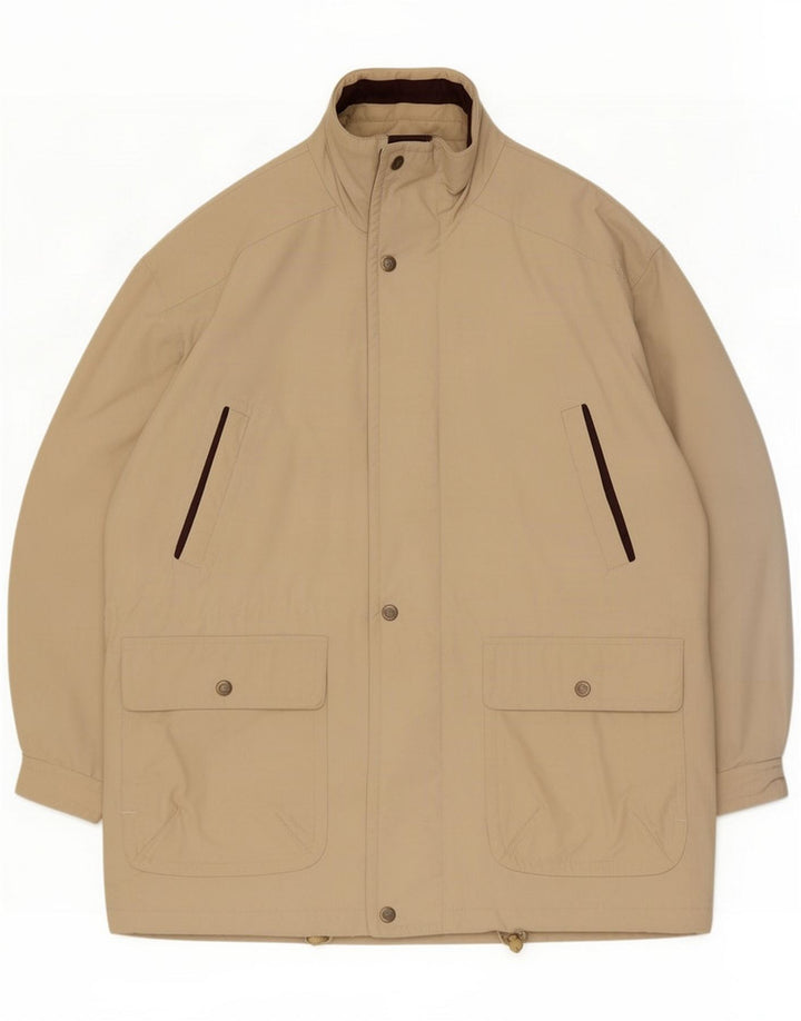 Manteau coupe-vent vintage pour homme IT 58 4XL Beige Polyester