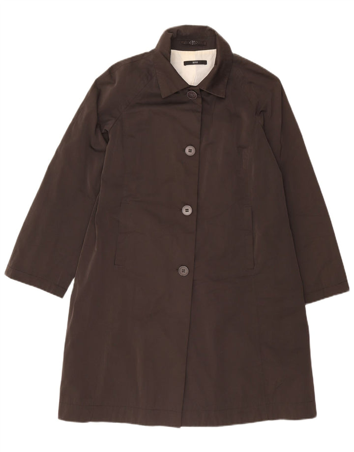 Hugo Boss Trench-Coat Femme UK 44 Gris Moyen Polyester
