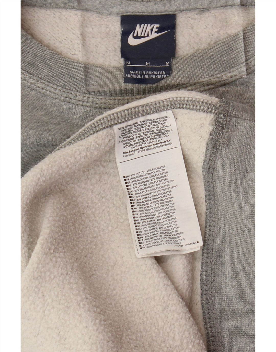 NIKE Sweat-Shirt Homme Gris Moyen Coton