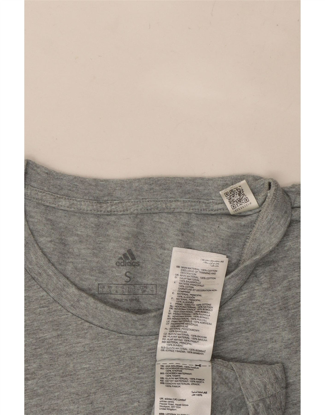ADIDAS T-Shirt Graphique Homme Petit Gris Coton