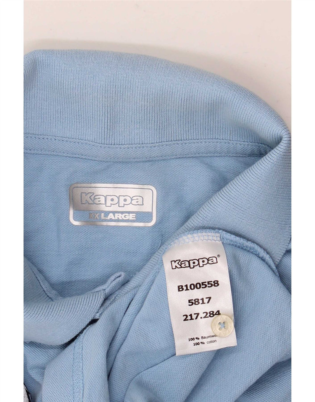 Kappa Polo Homme 2XL Bleu Coton