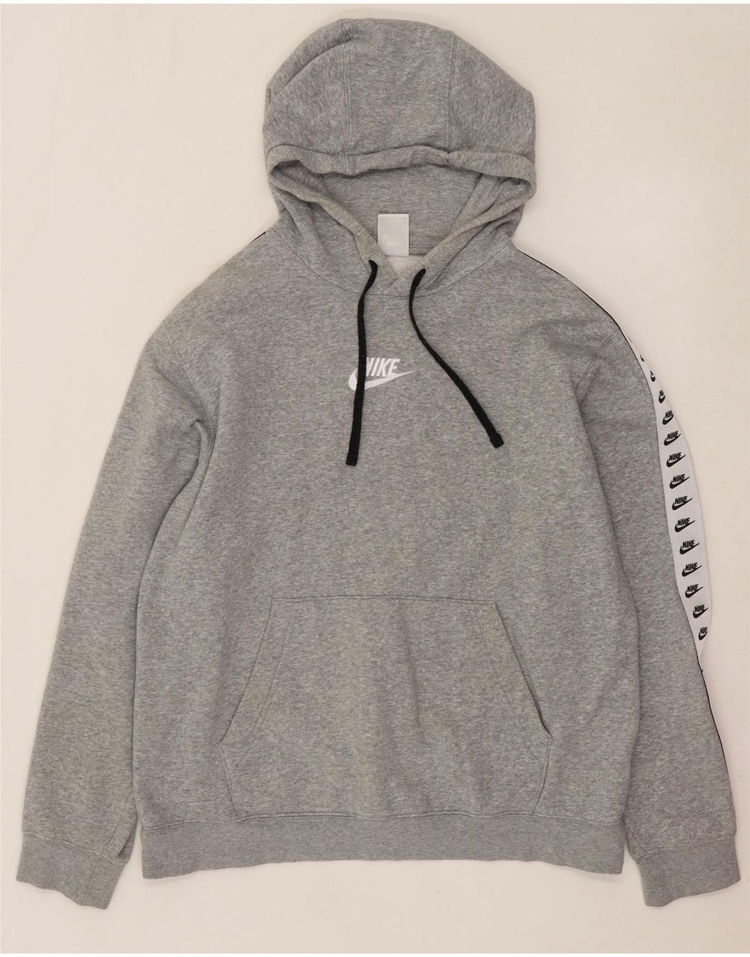 NIKE Pull à capuche graphique pour homme en coton color block gris moyen