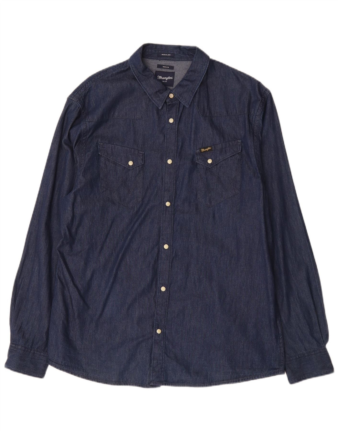Wrangler Chemise en Jean Regular Fit XL Bleu Marine Coton