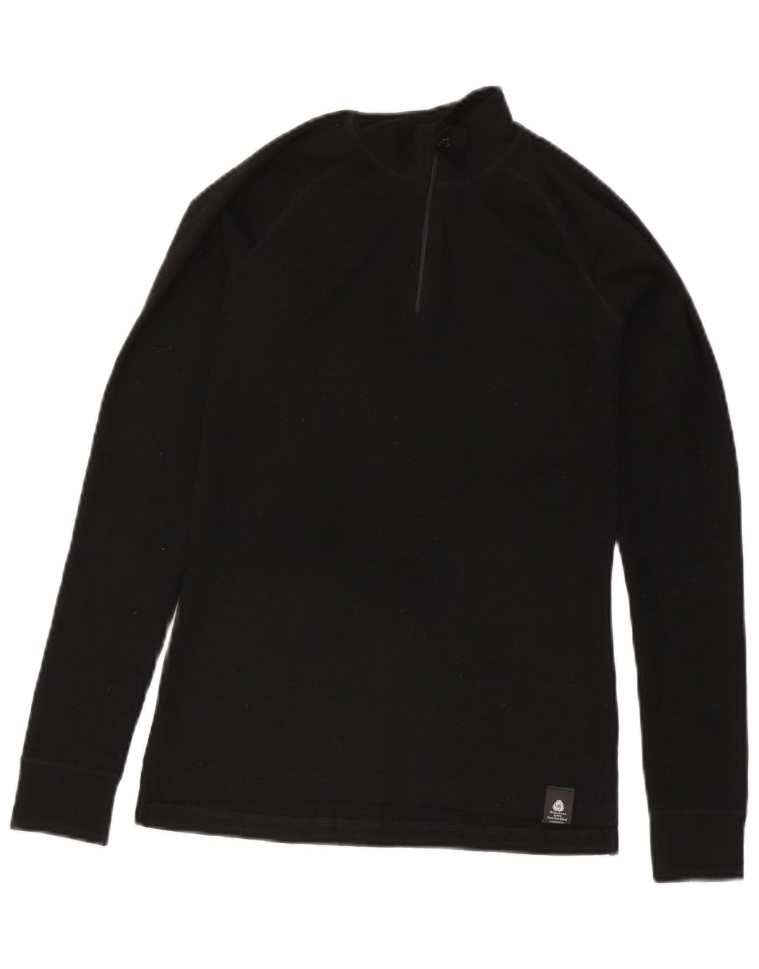 Mountain Warehouse Pull à col zippé pour femme UK 10 Petite laine noire