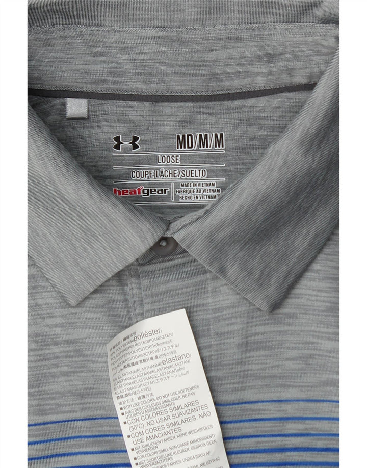 UNDER ARMOUR Polo Heat Gear Homme Gris Moyen Polyester Colorblock