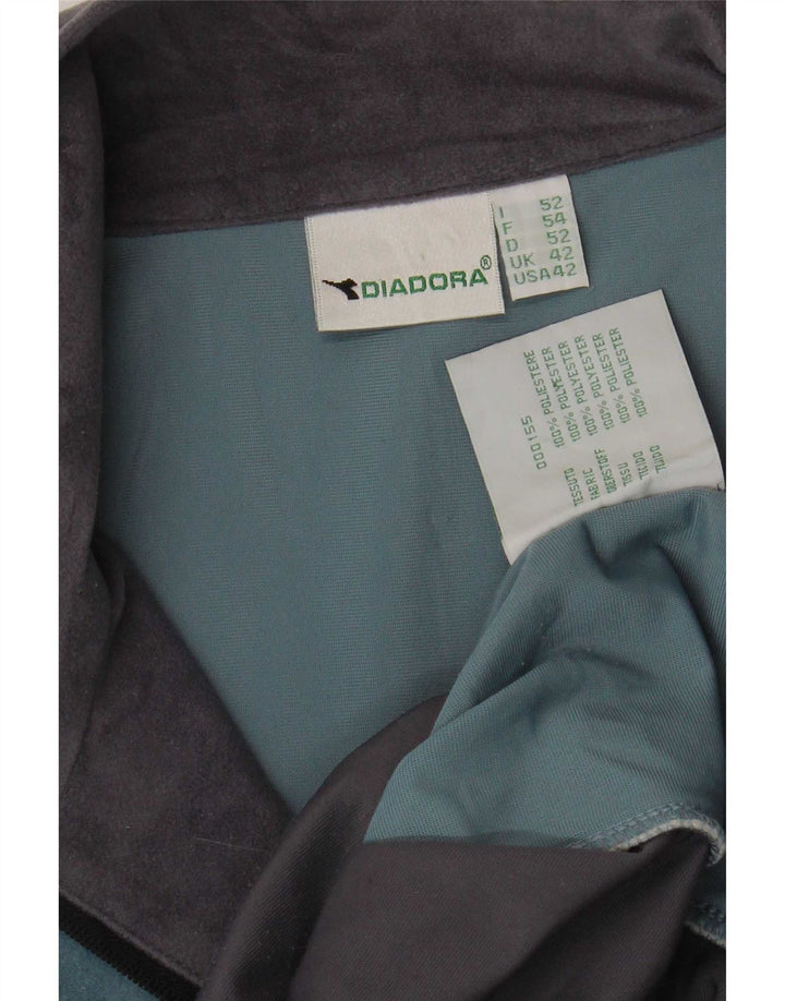 Diadora Veste Polaire Homme UK 42 XL Bleu Colorblock Polyester