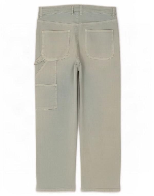 Zara Womens Carpenter High Rise Loose Jeans EU 44 XL W34 L30 Bleu Coton