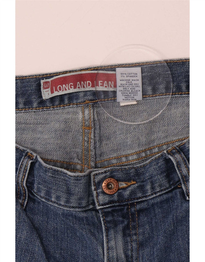 Gap Jean bootcut long et maigre pour femme US 8 Medium W30 L29 Bleu Coton