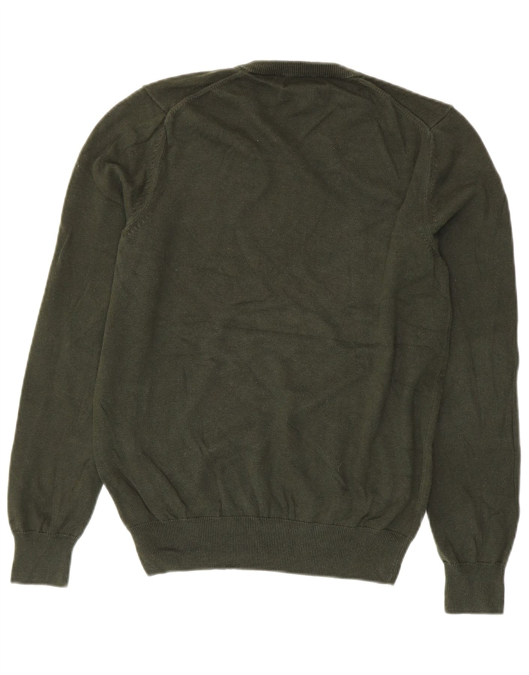 Marks & Spencer Pull col rond pour homme en coton vert petit