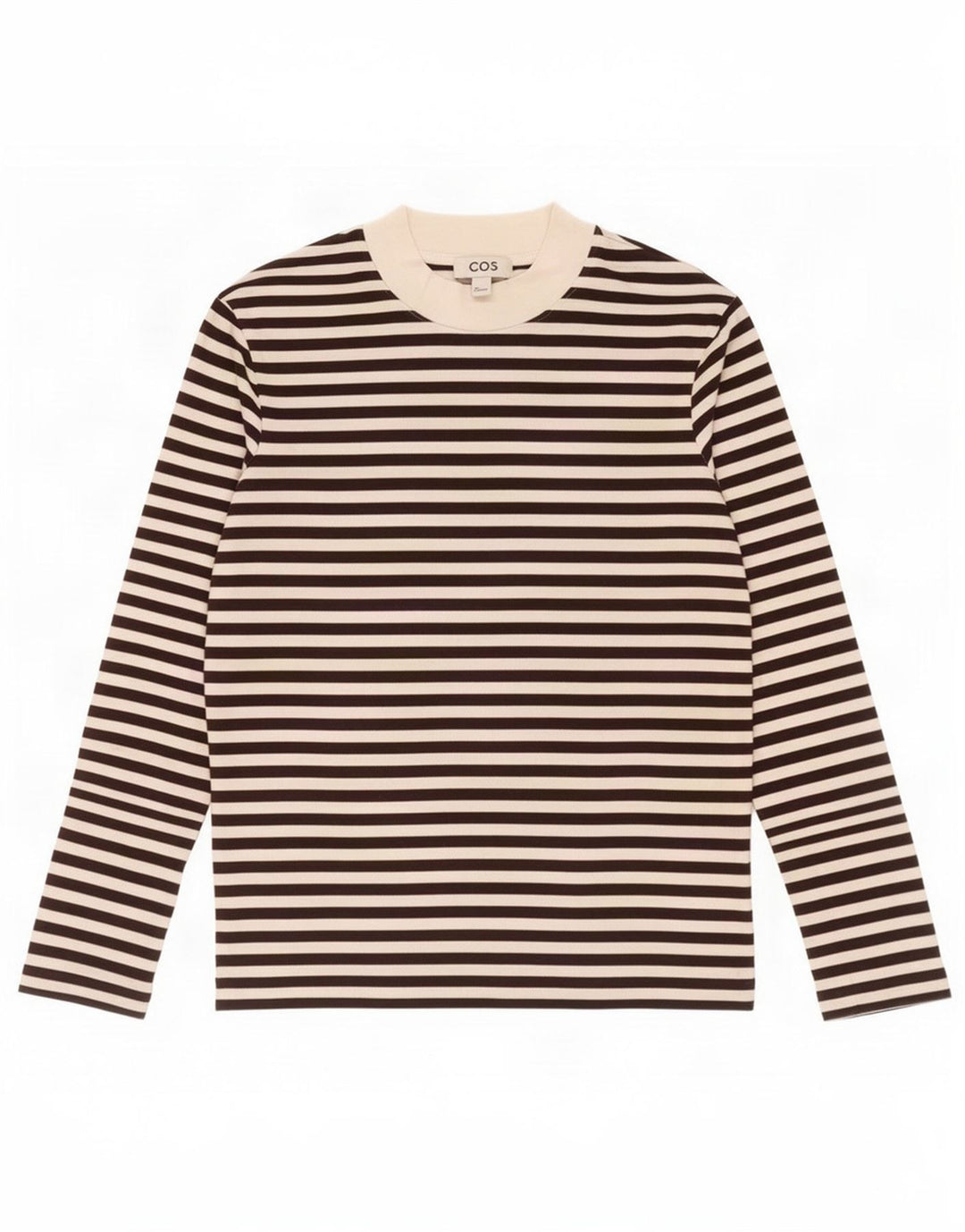 Cos Haut surdimensionné à manches longues pour femme UK 10 Petit coton rayé noir