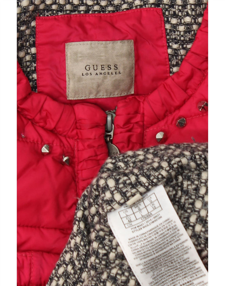GUESS Veste matelassée pour femme UK 12 Rose moyen Polyamide