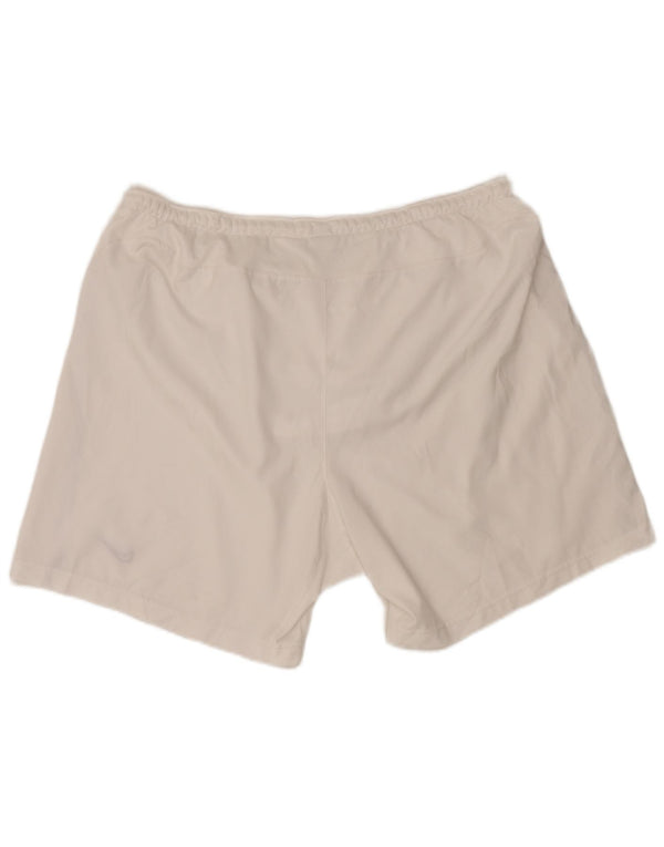 Nike Short de sport pour homme 2XL Blanc Polyester
