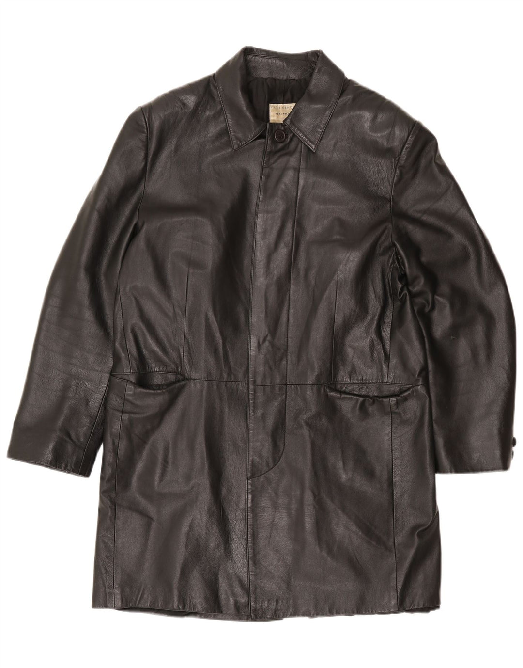 Conbipel Manteau en Cuir Free Heron Homme IT 48 Cuir Noir Moyen