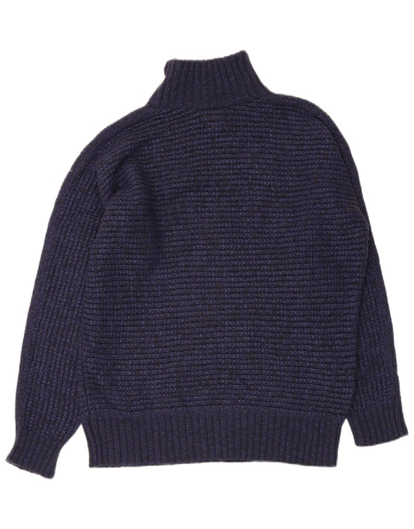 Massimo Dutti Pull col roulé pour femme UK 10 Petit Bleu marine
