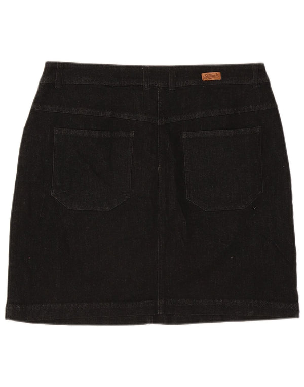 Saltrock Mini jupe en jean pour femme UK 16 Large W34 Coton noir