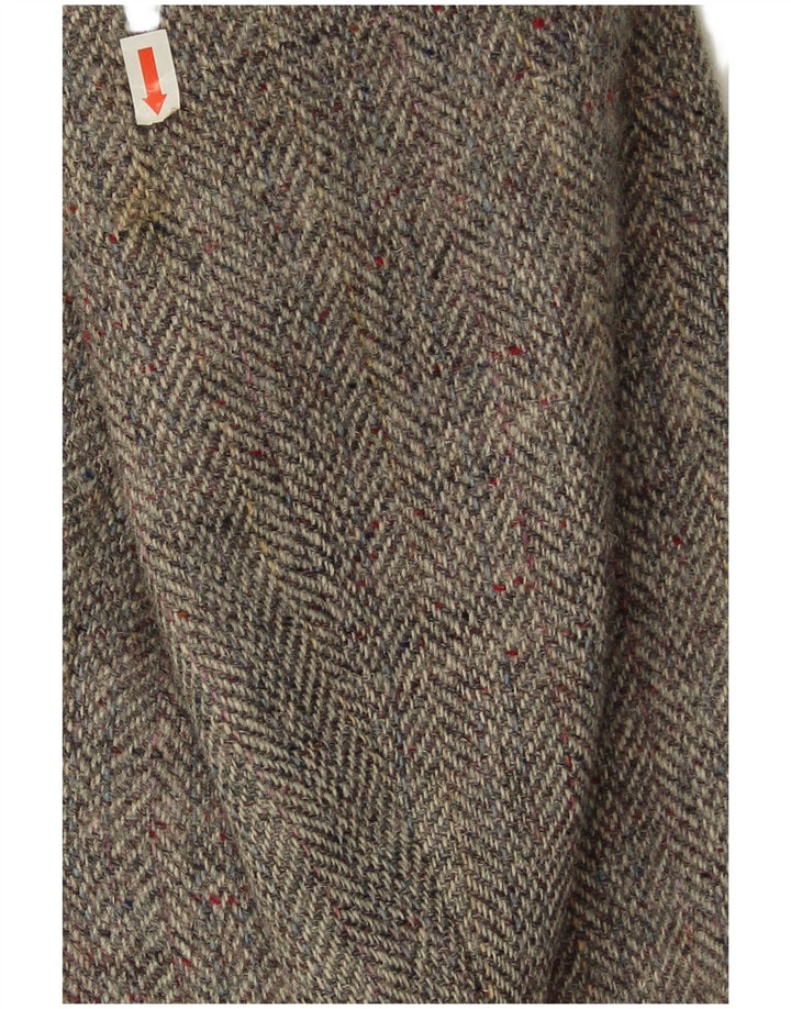 Dunn &Co Mens Harris Tweed Blazer Veste UK 41 Grand Gris Chevrons