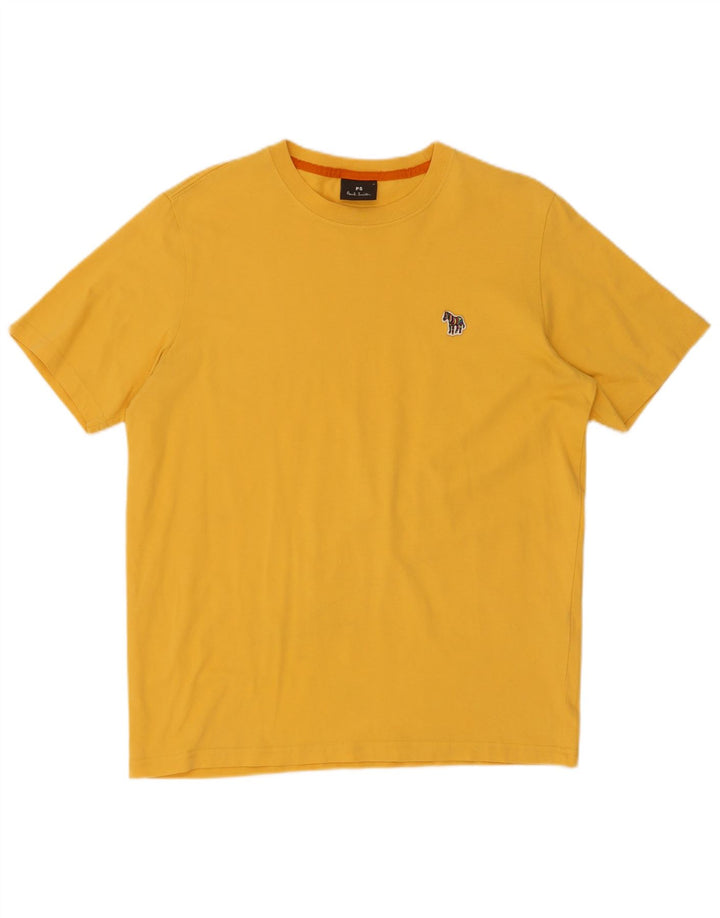 Paul Smith T-Shirt Top Jaune Moyen Coton Homme