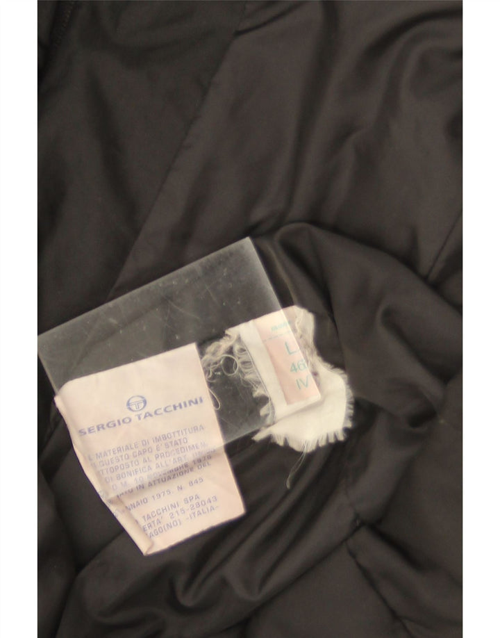 Sergio Tacchini Veste matelassée à capuche pour femme IT 46 Large Noir
