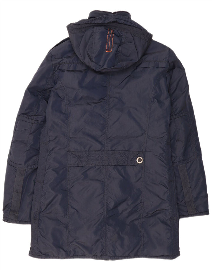 Dekker Manteau rembourré à capuche pour homme UK 36 Petit Bleu Marine Polyamide