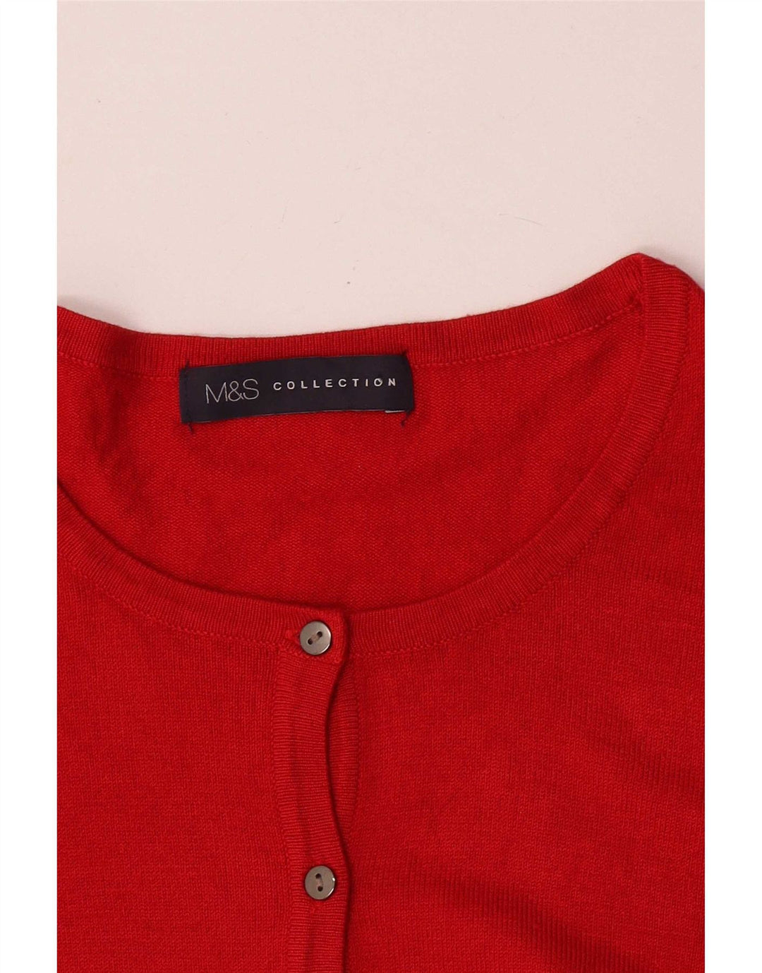Marks & Spencer Pull Cardigan pour Femme UK 14 Rouge Moyen