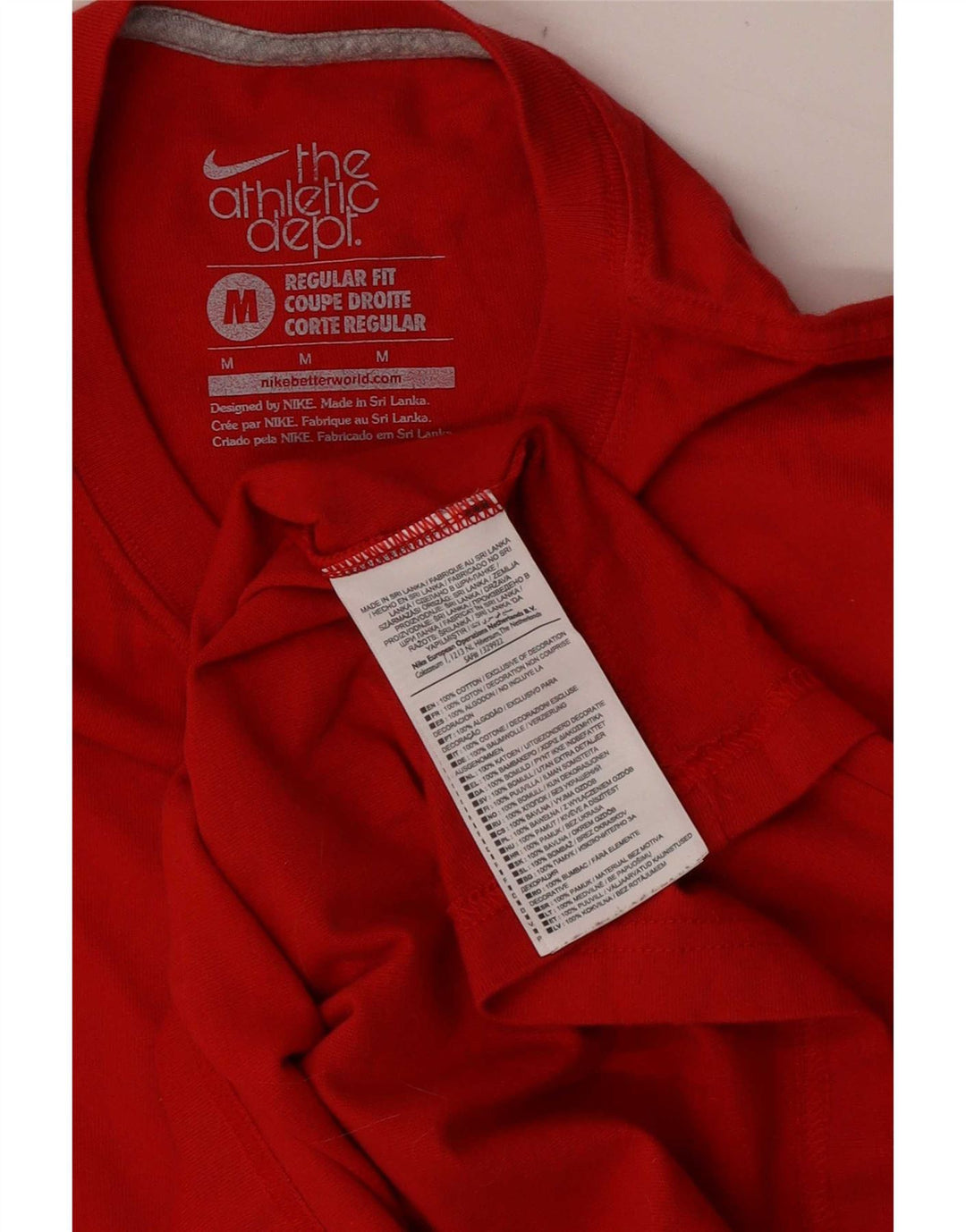 Nike Homme Coupe Regular Débardeur Rouge Moyen Coton