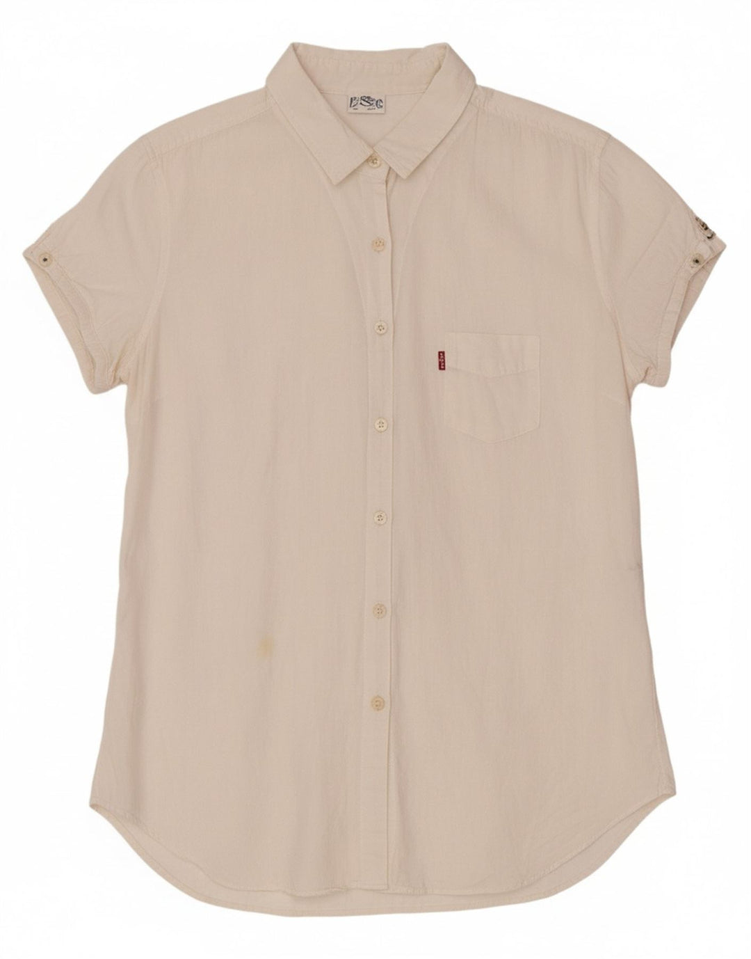 LEVI'S Womens Short Sleeve Shirt UK 10 Small White