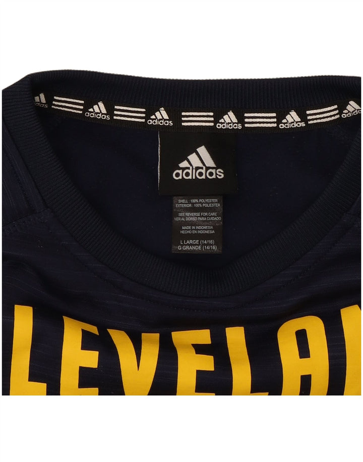 Adidas Sweat-shirt pour garçon 14-15 ans Bleu marine Taille L