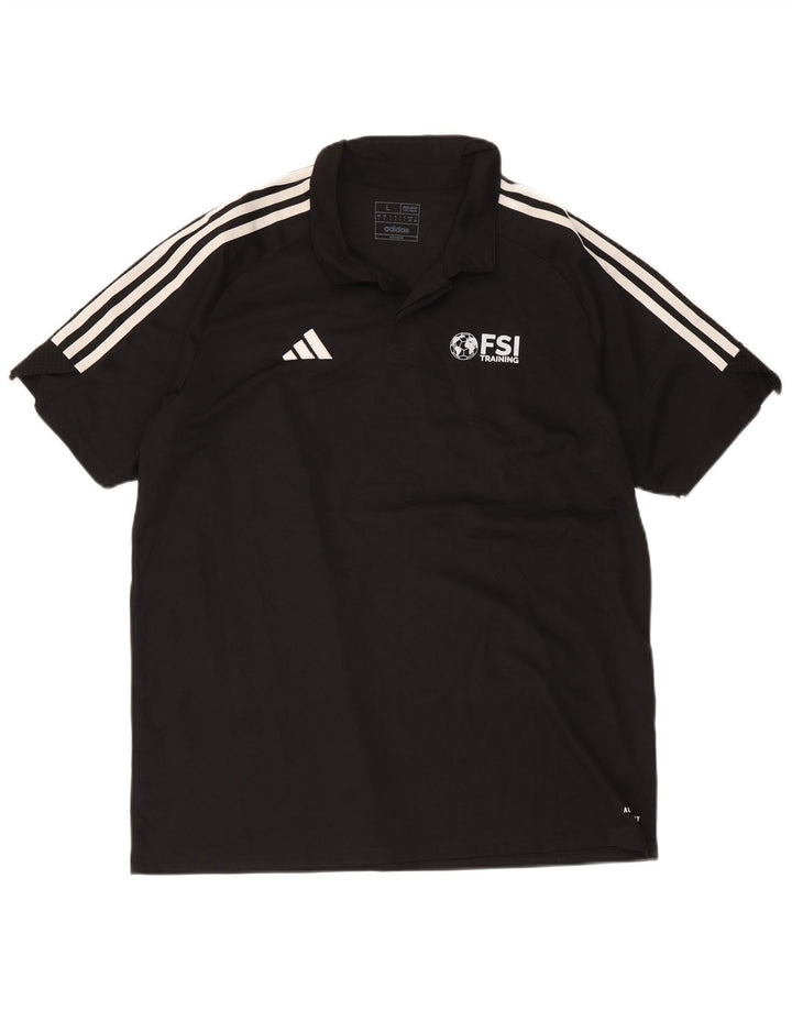 Adidas Homme Aeroready Graphic Regular Fit Polo Grand Noir Polyester