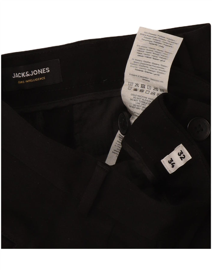 Jack & Jones Pantalon Chino Slim Marco Femme W32 L34 Noir Polyester