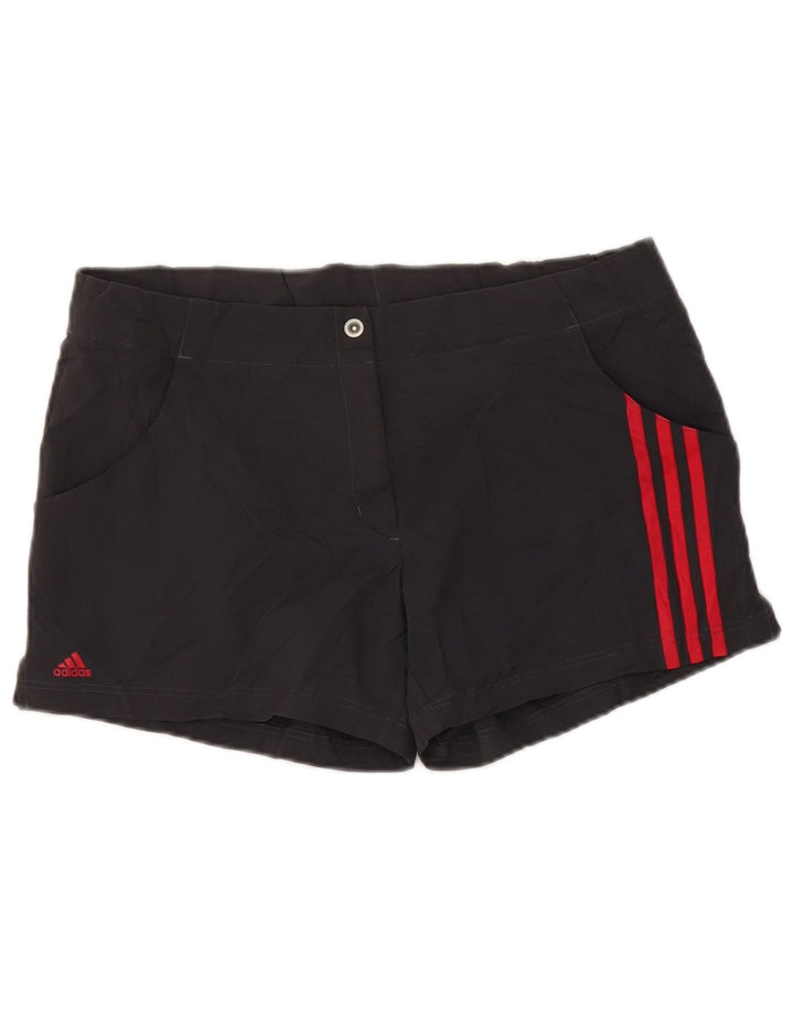 Adidas Climalite Short décontracté pour femme UK 12 Medium W34 Gris Polyester
