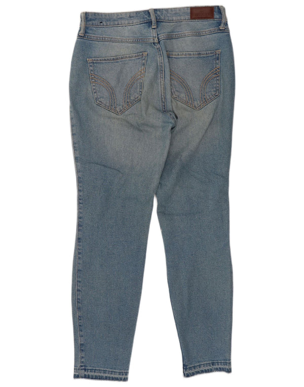 Hollister Jean skinny court taille haute pour femme US 5 Small W27 L26 Coton bleu