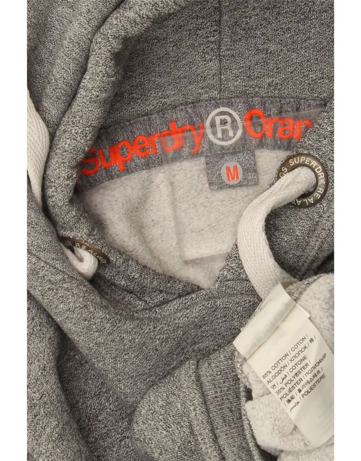 SUPERDRY Pull à Capuche Homme Gris Moyen Moucheté Coton