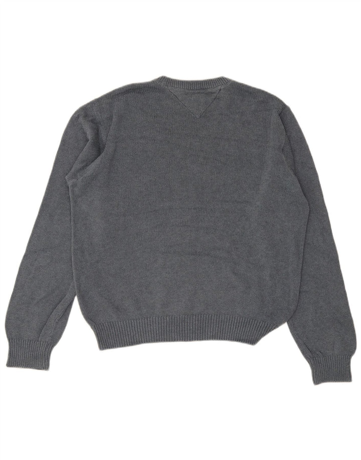 Tommy Hilfiger Pull Ras du Cou Homme Gris Moyen Coton