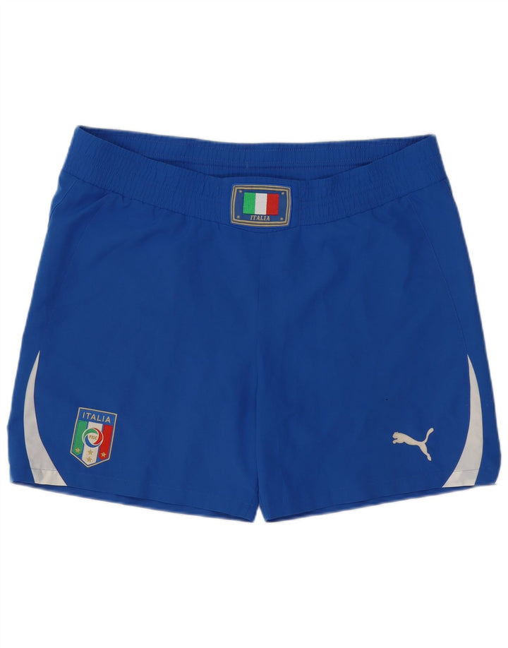 Puma Short de Sport Italia Graphic Homme Bleu Polyester