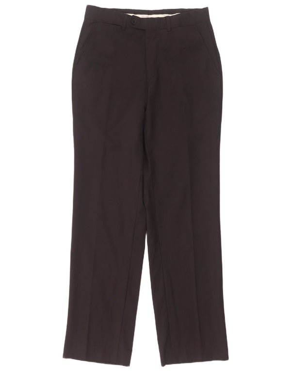 Zara Pantalon de costume droit pour homme EU 46 XL W36 L33 Laine noire