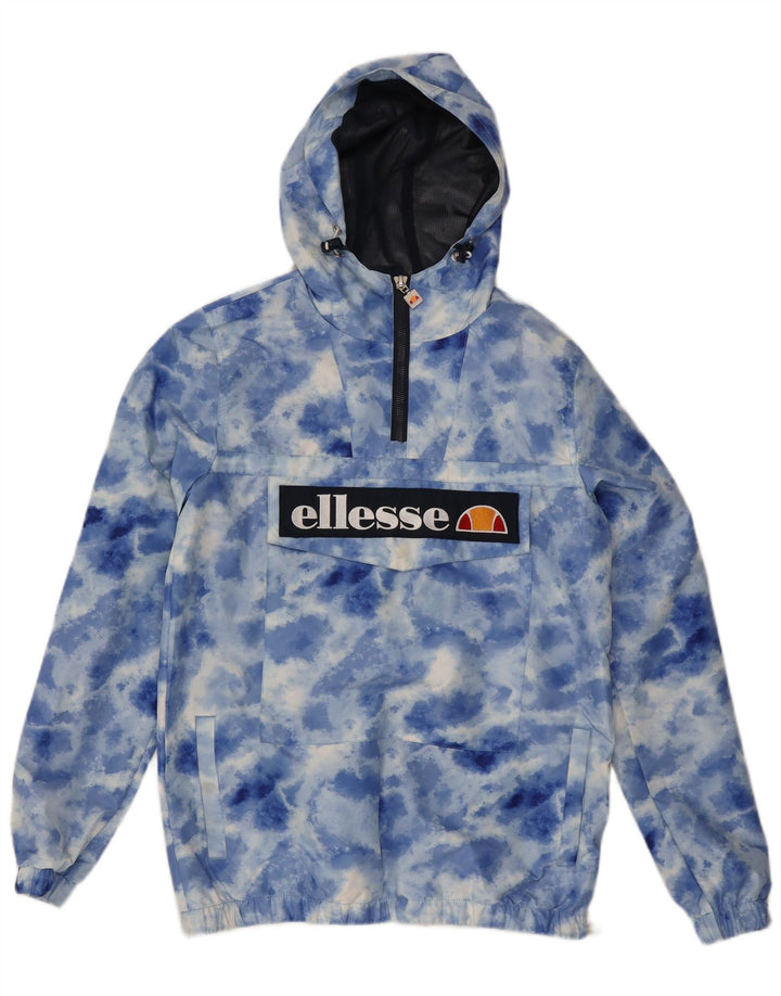 Ellesse Veste de pluie à capuche pour homme UK 36 Petit Bleu Tie Dye Polyester