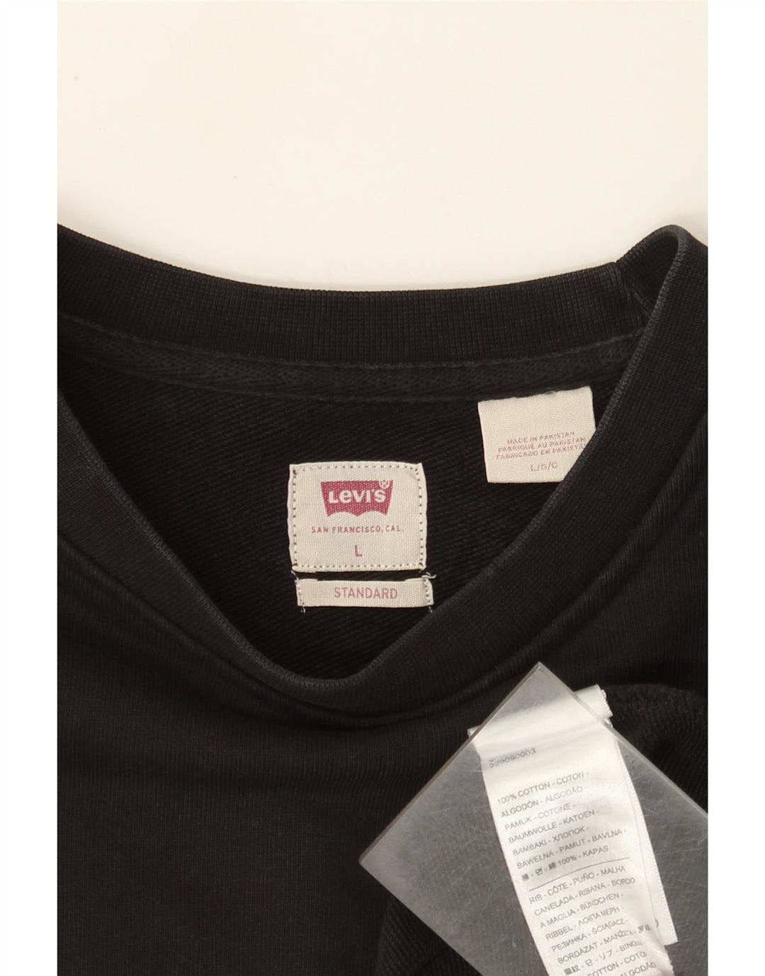 Levi's Sweat-Shirt Standard Homme Noir Large Coton