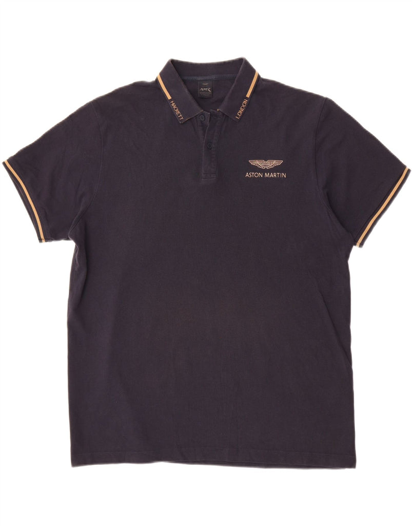 HACKETT Mens Polo Shirt XL Navy Blue Cotton Vintage Hackett and Second-Hand Hackett from Messina Hembry 
