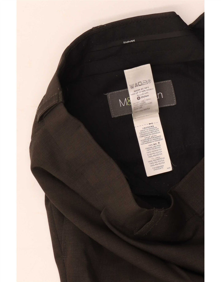 Marks & Spencer Pantalon de costume pour homme W38 L31 Marron Polyester