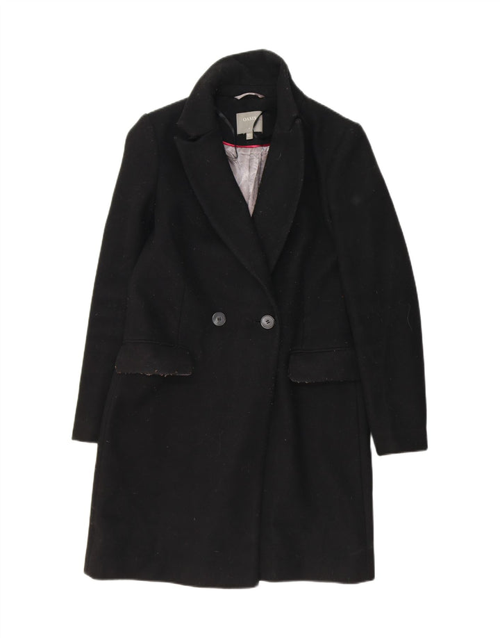 OASIS Womens Double Breasted Coat UK 10 Small Black Vintage Oasis and Second-Hand Oasis from Messina Hembry 