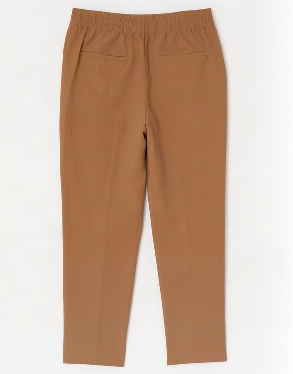 Zara Pantalon court slim pour femme Large W33 L24 Beige Polyester