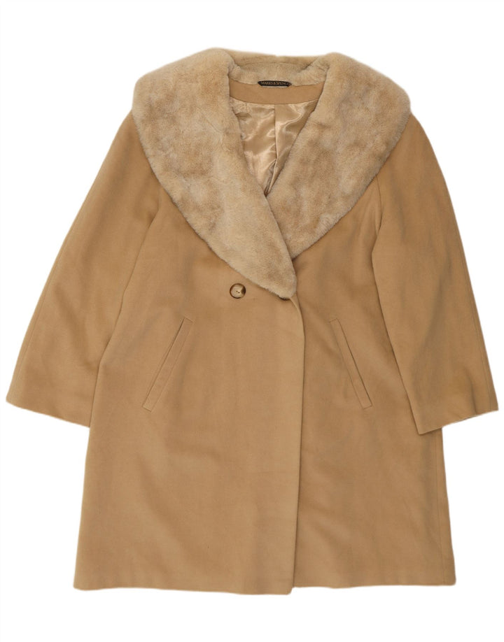 Marks & Spencer Manteau croisé St. Michael pour femme UK 16 Large Beige
