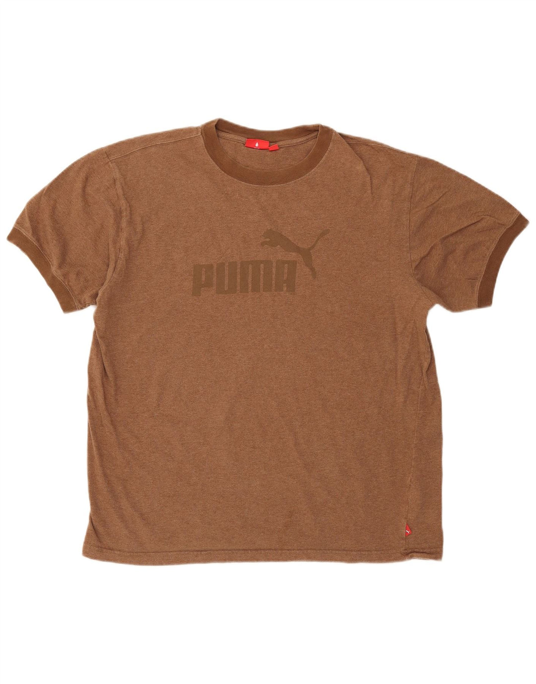 Puma T-shirt graphique coupe classique pour homme, grand, marron, coton