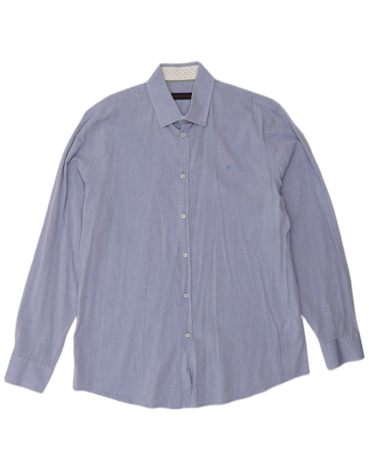 Trussardi Chemise Homme Taille 42 Grand Bleu Coton