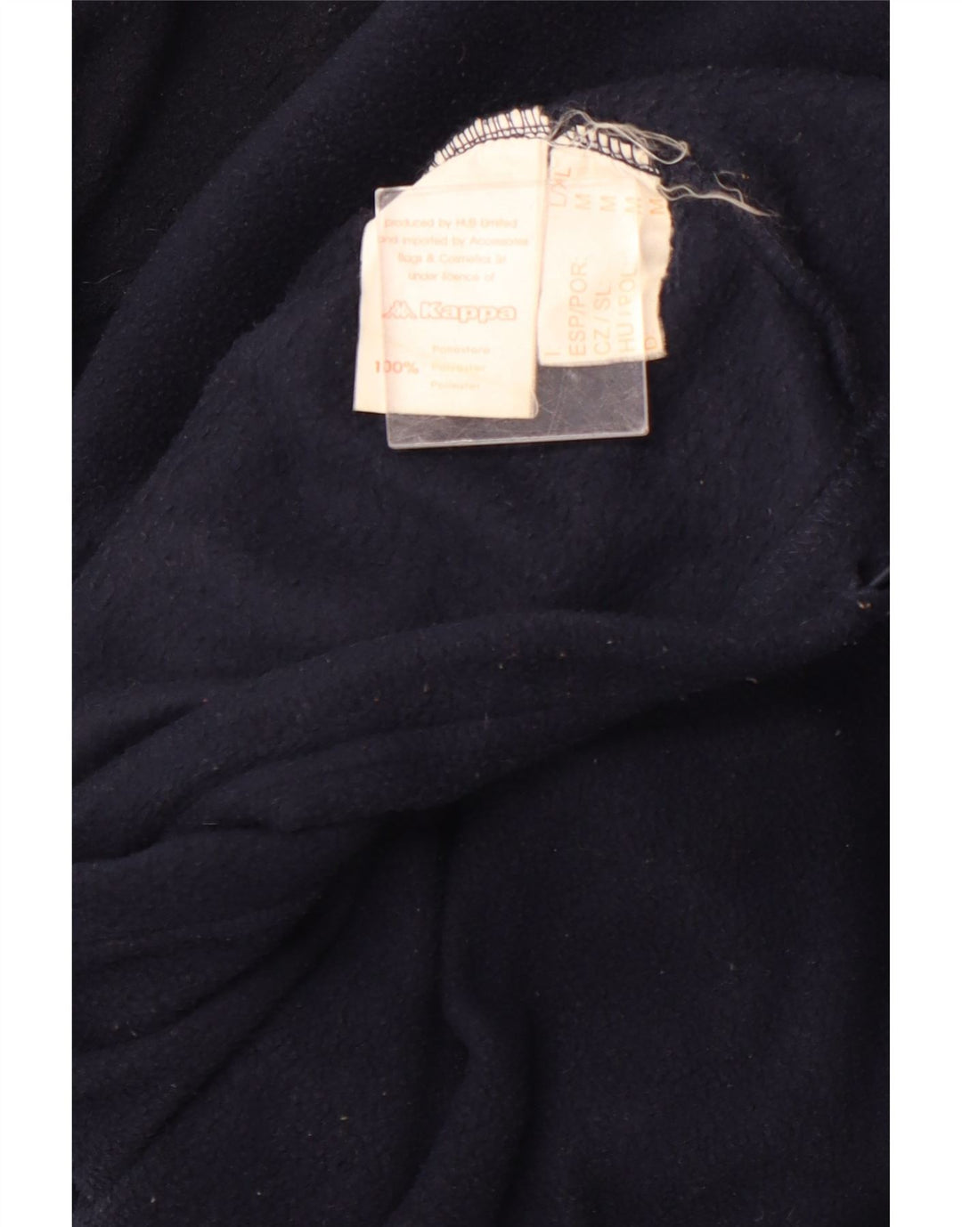 KAPPA Pull Polaire Col Zippé Homme Bleu Marine Moyen Polyester