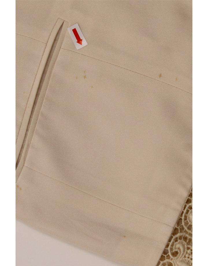 LUISA SPAGNOLI Veste Blazer 3 Boutons Femme IT 42 Acétate Beige Moyen