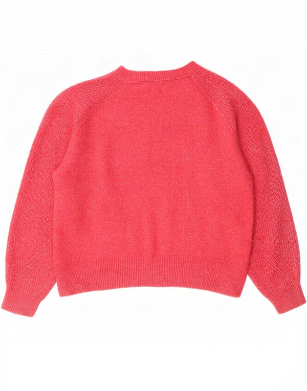 Marks & Spencer Pull à col rond pour femme UK 14 Rose moyen moucheté