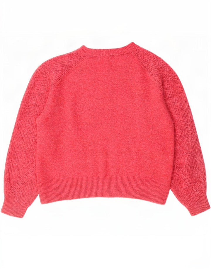Marks & Spencer Pull à col rond pour femme UK 14 Rose moyen moucheté