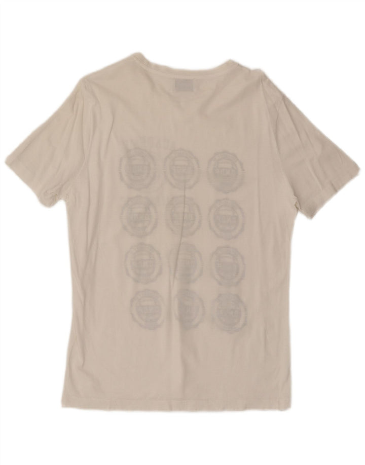 Dondup T-Shirt Graphique Homme Blanc Moyen