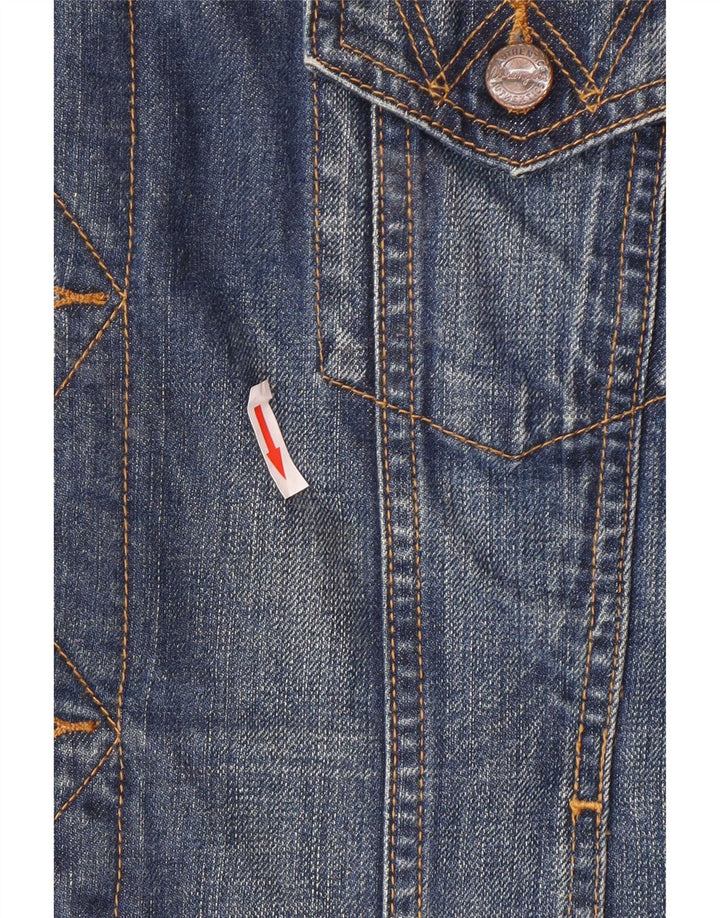 Wrangler Veste en jean pour homme UK 40 Large Bleu Coton